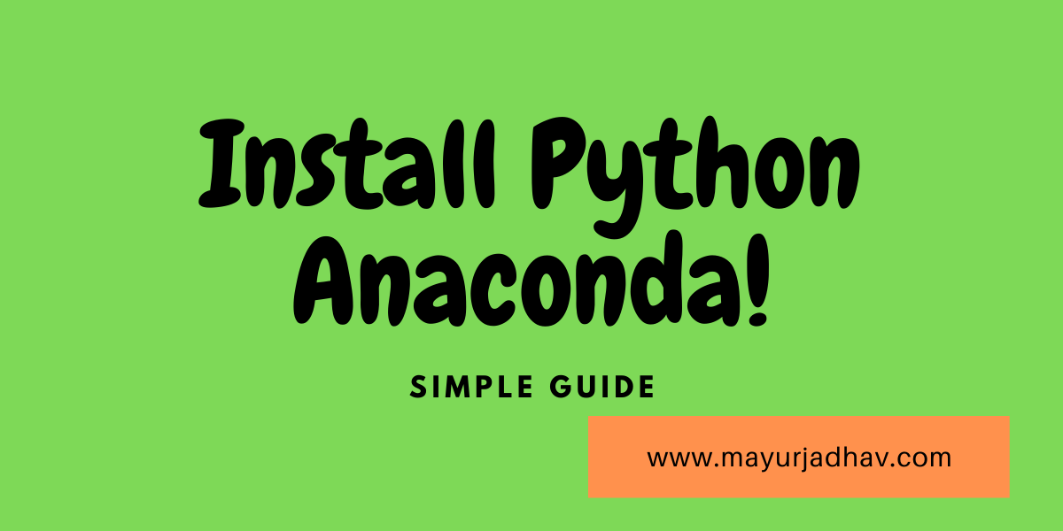 install anaconda windows python